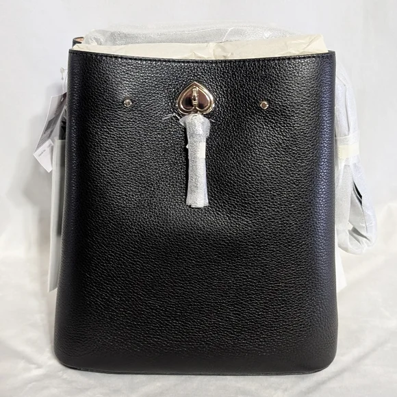 Kate Spade Black Marti Large Leather Bucket Shoulder Bag NWT Kate Spade Marti Large Bucket Bag | Mercari main image 2